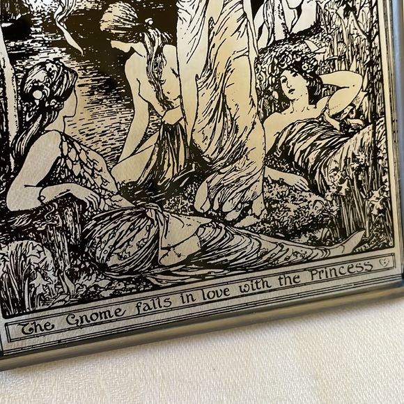 Art Nouveau style glass display part panel 6” x 4” Women - Picture 2 of 5